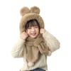 Windproof Kids Hat Hooded Scarf One-Piece Infant Beanies Cap Cute Winter Baby Hat Scarf