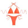 Women's Bikini Set Halter String Side Tie Two-Piece Swimsuit with Starfish Decor Sexy