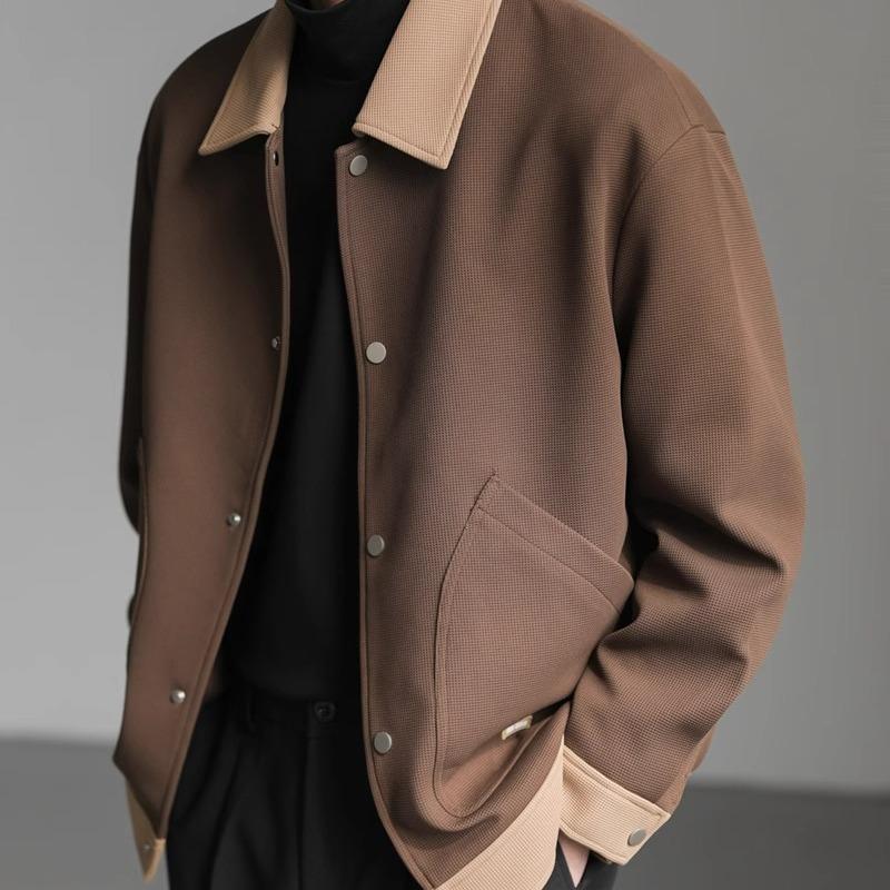 Весенний дизайн, простая повседневная куртка, новая свободная куртка с контрастными лацканами