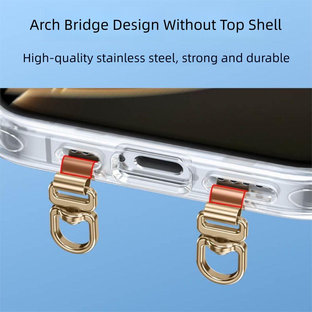 Ultra-thin Lanyards Card Metal Sling Rope Card Clip Luxury Hanging Piece Mobile Phone