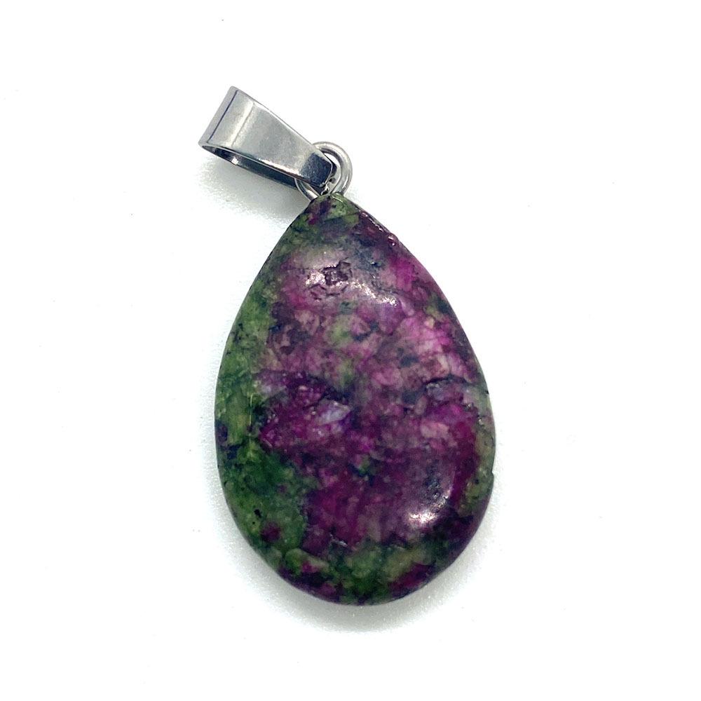 Кулон-капля из опала, камень 17x27 мм, одинарное отверстие, застежка-дыня, аксессуар для ожерелья, для DIY