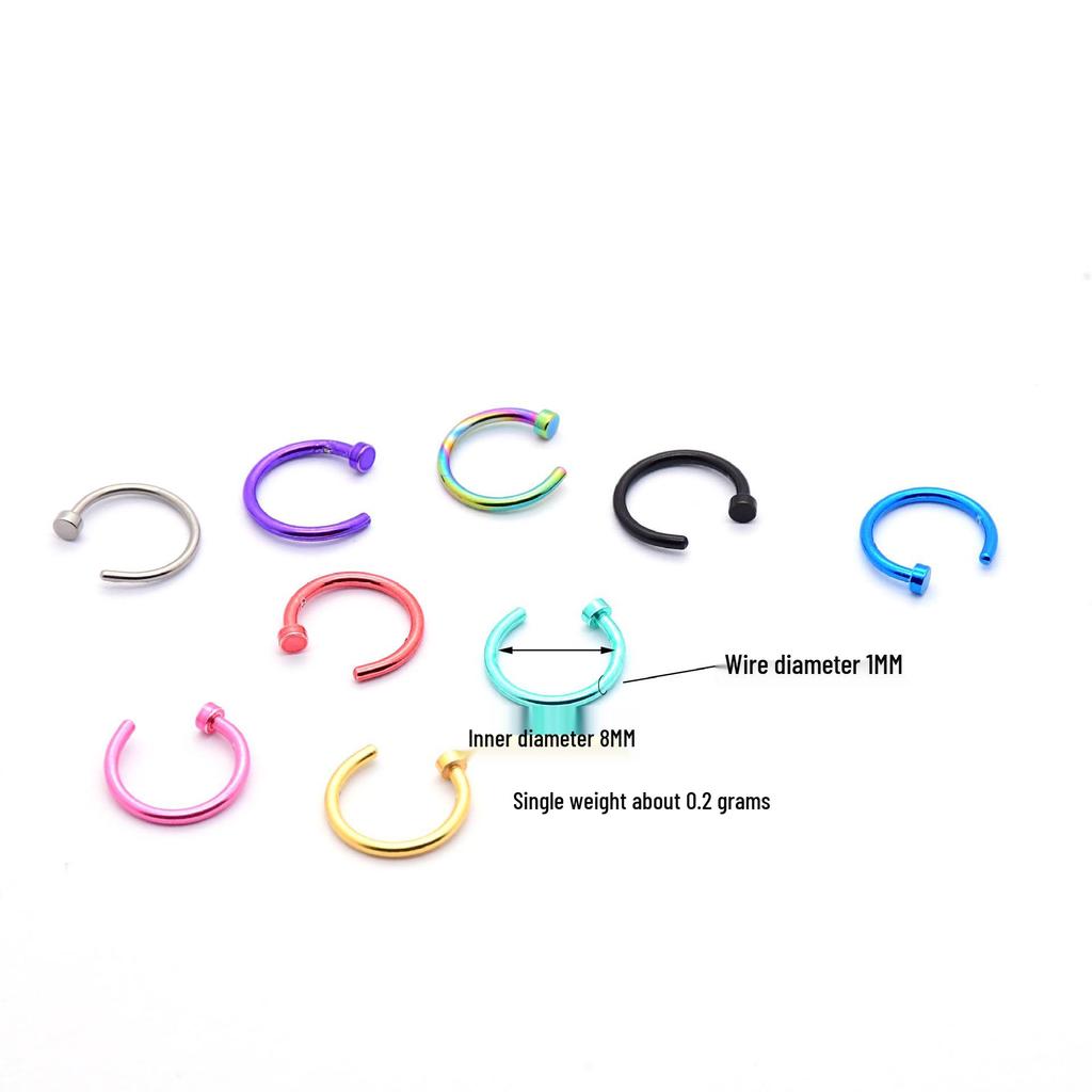 Европейские и американские украшения для пирсинга носа и губ: Нострилы в форме буквы С, Кольца для носа, Украшения для носа, Пирсинг губы.