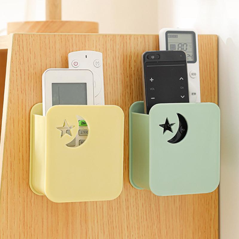 1Pcs Remote Control Storage Box, No Punching Remote Control Bracket, Wall Mounted Bracket, Charging Bedside Container Holder