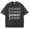 Дизайн шрифта Power Art Принт Футболки Мужские Хлопок Повседневная Футболка Дизайн Футболки Оверсайз Свободного Кроя С Коротким Рукавом