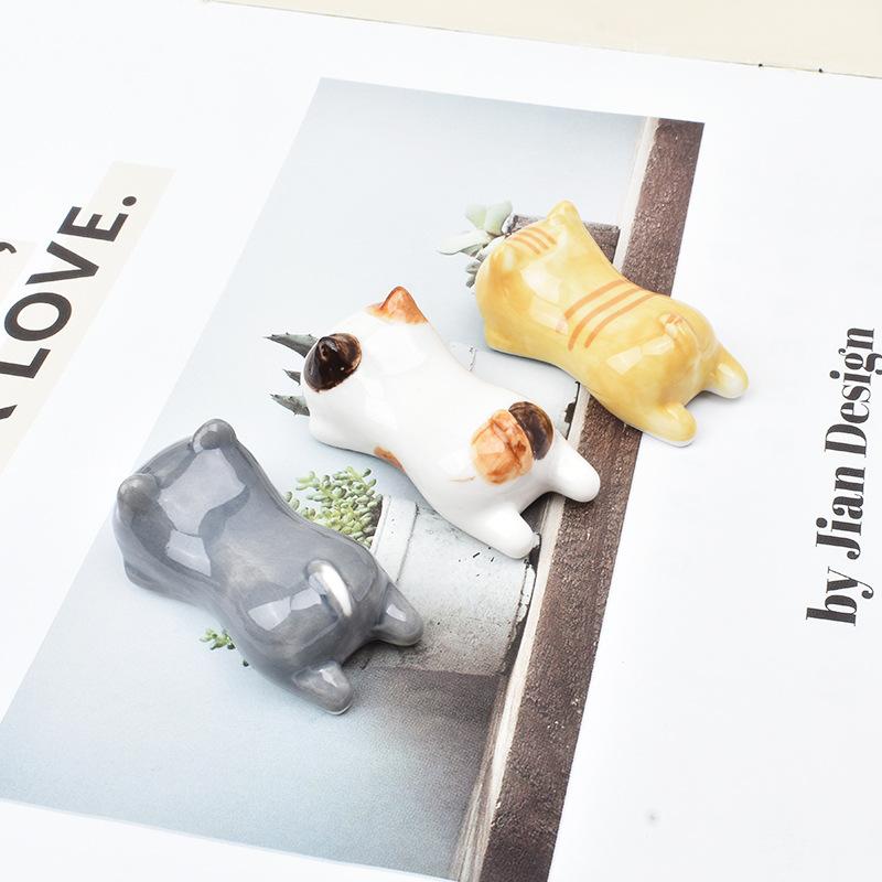 Японский счастливый кот керамический держатель палочек для еды корейский милый котенок подставка для посуды гостиная обеденный стол украшение для обеденного стола