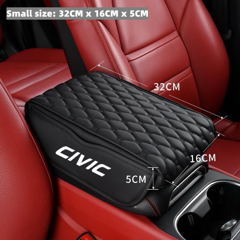 IYXI7 for Honda civic 8th 10th gen 2017 2018 2019 2016 Stitched PU Leather Car Armrest Mat Center Console Arm Rest Protection Cushion