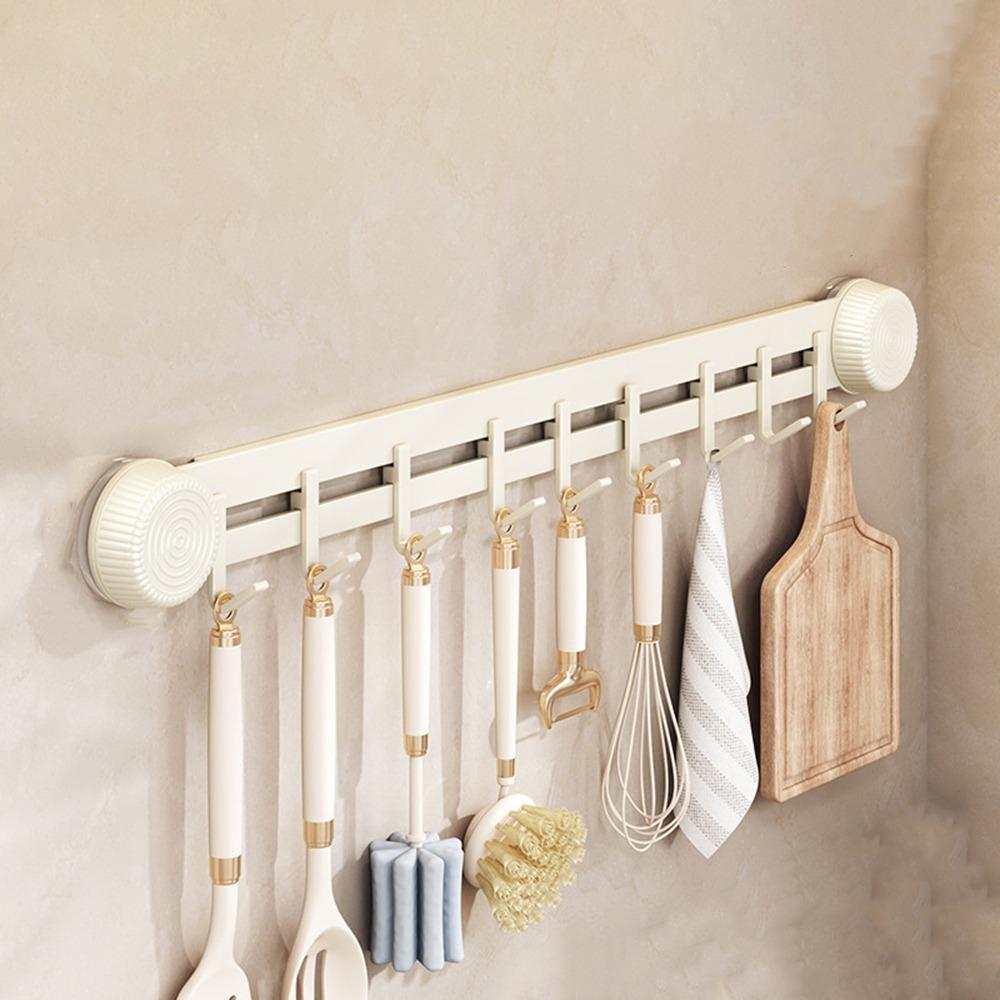 Вакуумная присоска из углеродистой стали для полотенец, 5/7/9 крючков, вешалка для одежды, крючок для хранения всякой всячины, ванная комната