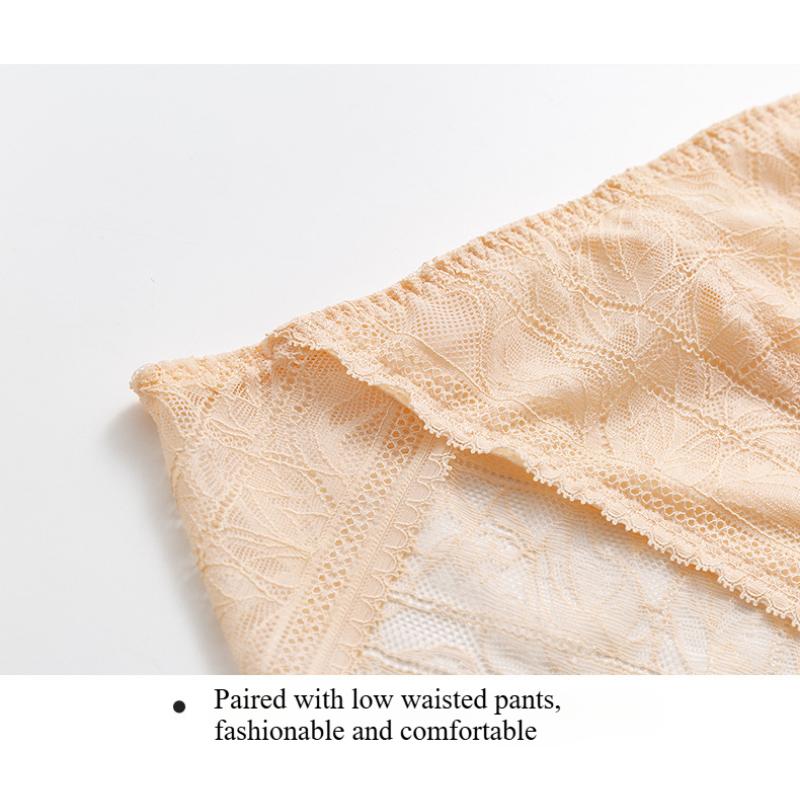 1 Pc Low Waist Sexy Lace Triangle Briefs Silky Smooth and High Elasticity Silk Home Underwear Briefs