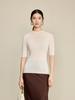 Yangzi 100% Wool Slim-Fit Sweater: 18-Gauge Single-Thread, Semi-High Neck, Mid-Sleeve, Solid Color Base Layer