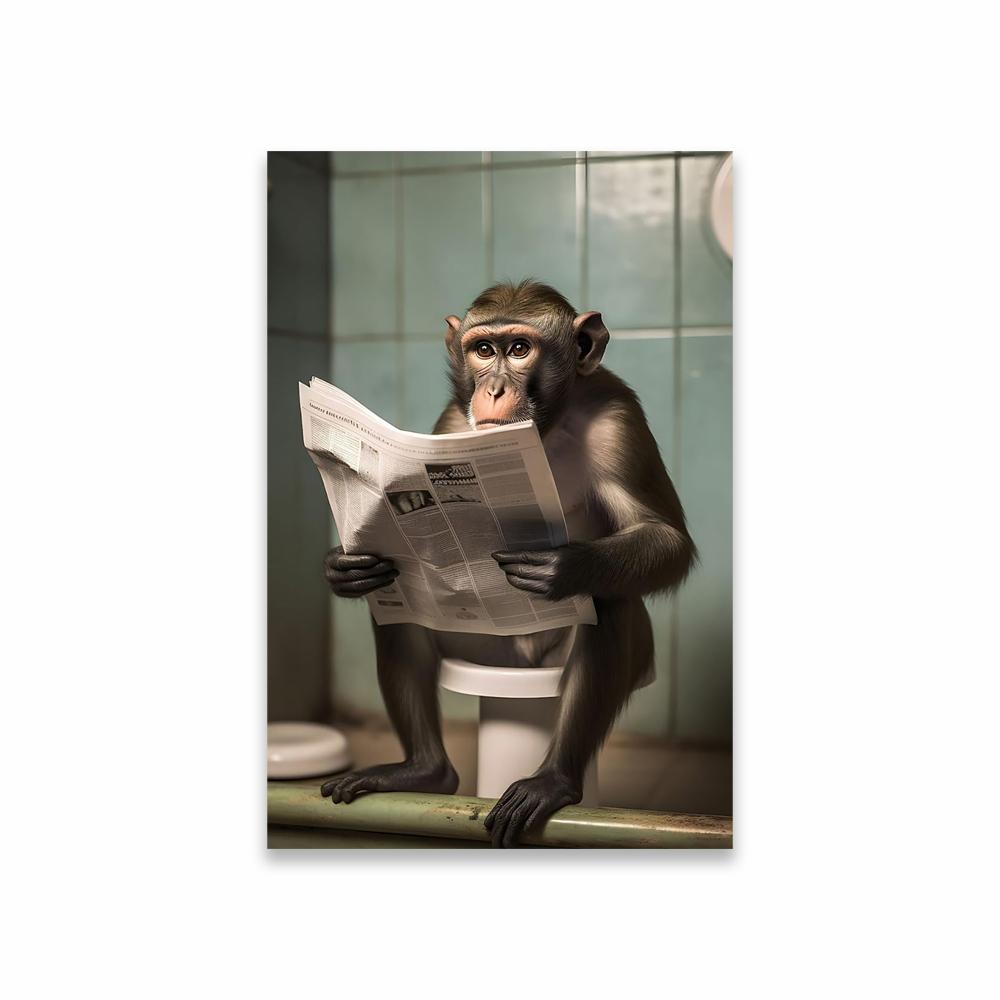 Funny Nice Animal Art Posters Animal Dog Cat Wall Art Prints Fun Bath Wall Decoration Canvas Painting Modern Toilet Decoration