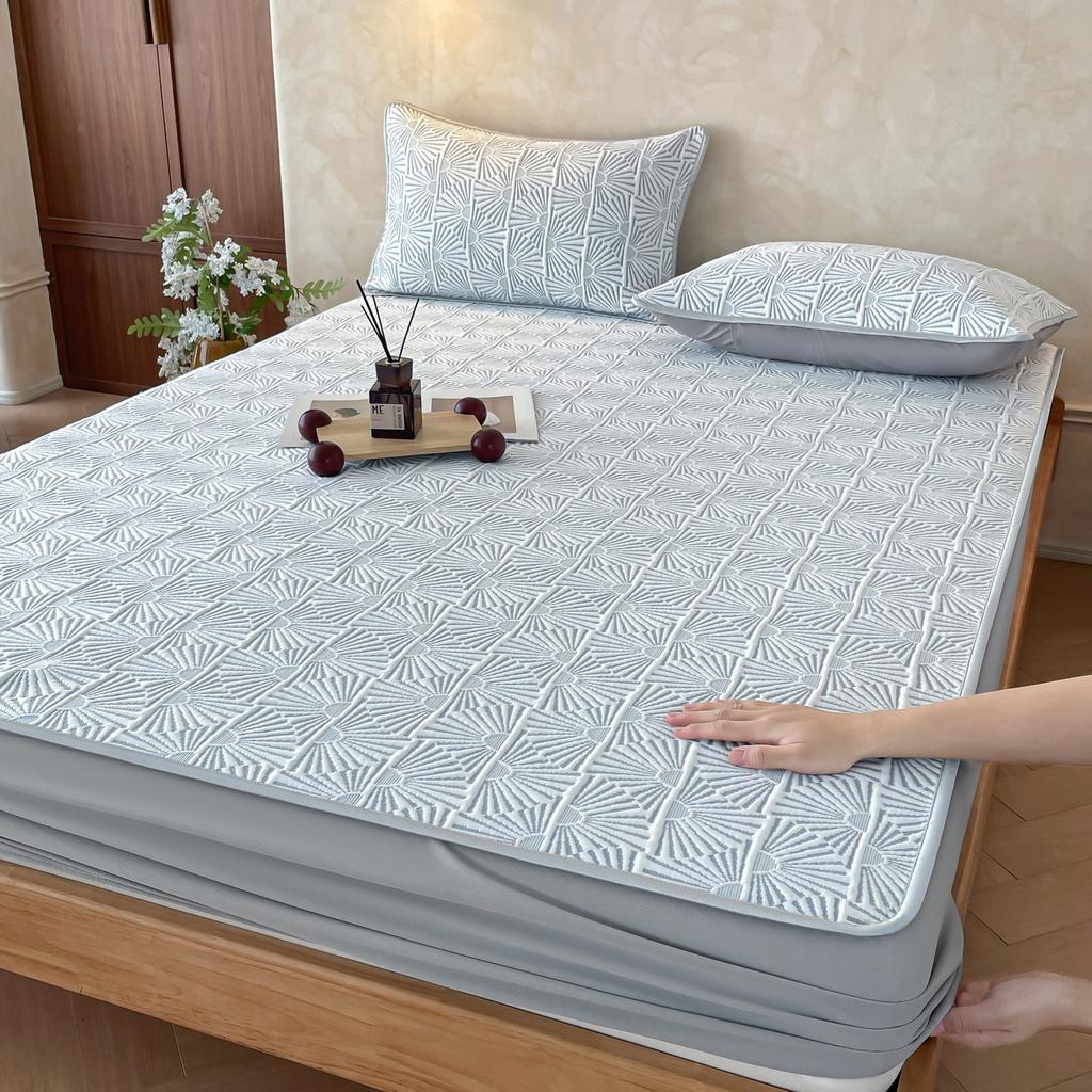 2026 New PE Jacquard Cool Bubble Mat Bed Sheet with Cool Soft Mat Set of Two or Three Pieces