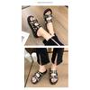 Summer Fashion Dark Black Wind Metal Slippers Female New Rivets Thick Bottom Casual Sandals Beach Slippers