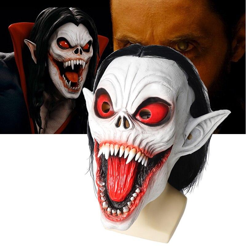 Латексные маски Morbius The Living Vampire с париками, реквизит для косплея на Хэллоуин для взрослых