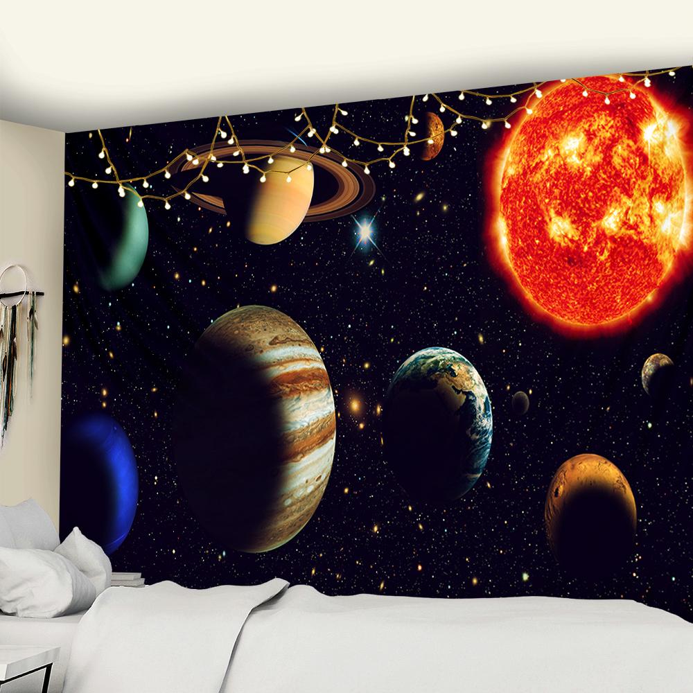 Вселенная Космос Млечный Путь Галактика Арт Гобелен Настенный Пляжное Полотенце Коврик Для Пикника Общежитие Спальня Комната Эстетика Домашний Декор