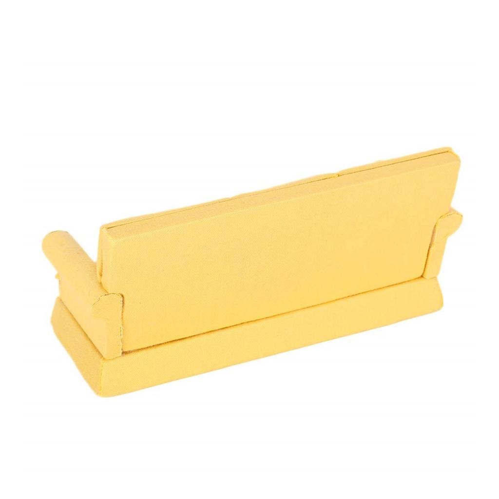 1/12 Scale Dollhouses Three-seat Miniature Couch Furniture Pretend Play for Kids Furniture Model for Dollhouses