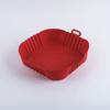 Reusable Silicone Air Fryer Liner Non-Stick 22cm Size Air Fryer Baking Tray Square Shape Air Fryer Basket Baking Accessory