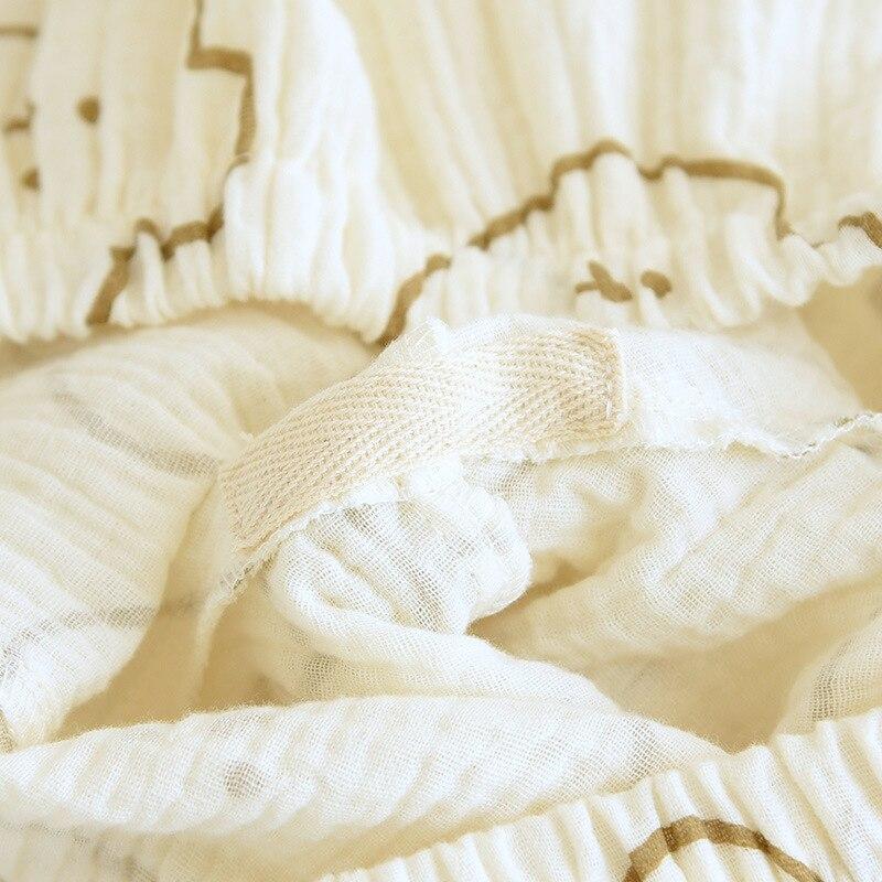 Новые летние женские пижамы с короткими рукавами, шорты из двух предметов, 100% хлопок, креп, большой размер, милый домашний костюм, женская одежда для сна kawaii