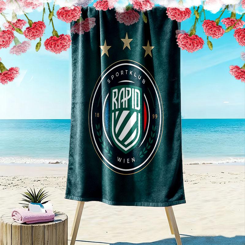 Rapid Vienna team Print Beach Towel, Large Soft Quick Dry Towel for Beach Camping Swimming