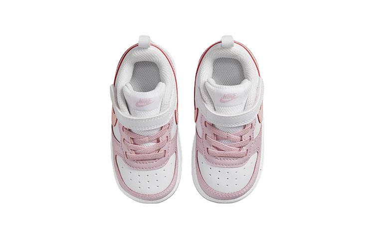 Nike Кроссовки Court Borough Low для малышей, розово-белые, для младенцев и малышей DQ0493-100