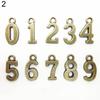 10 шт. 0-9 подвески в виде цифр, винтажные украшения в виде цифр, аксессуары для изготовления ювелирных изделий
