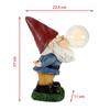 Gnome with Red Hat Dwarf Figure Statue Solar Light Christmas Ornaments Garden Decorations