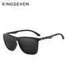 DESIGN Men Polarized Square Sunglasses Fashion Male Eyewear Aluminum Legs