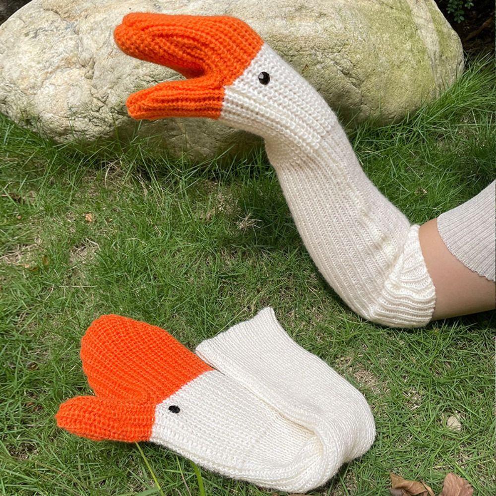 Creative Swan Gloves Long Knitted Goose Gloves Fashion   Girls