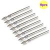 8pcs Diamond Nail Drill Bits Set Cuticle Cleaner Bit for Acrylic Nail Gel Removing Milling Cutter Manicure Machine Accessories