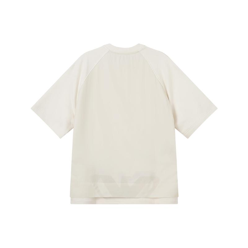 Emporio Armani Ss24 Нашивка с логотипом орла Круглый вырез Толстовка с длинным рукавом Футболка с коротким рукавом Мужская футболка Цвет: внебелый 3D1T6Z-1J6IZ-0103