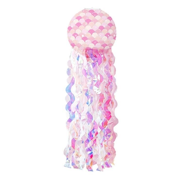 Hanging Mermaids Jellyfish Paper Lanterns Birthday Party Ornament Baby Showers Decoration Sea Themed Party Accessories