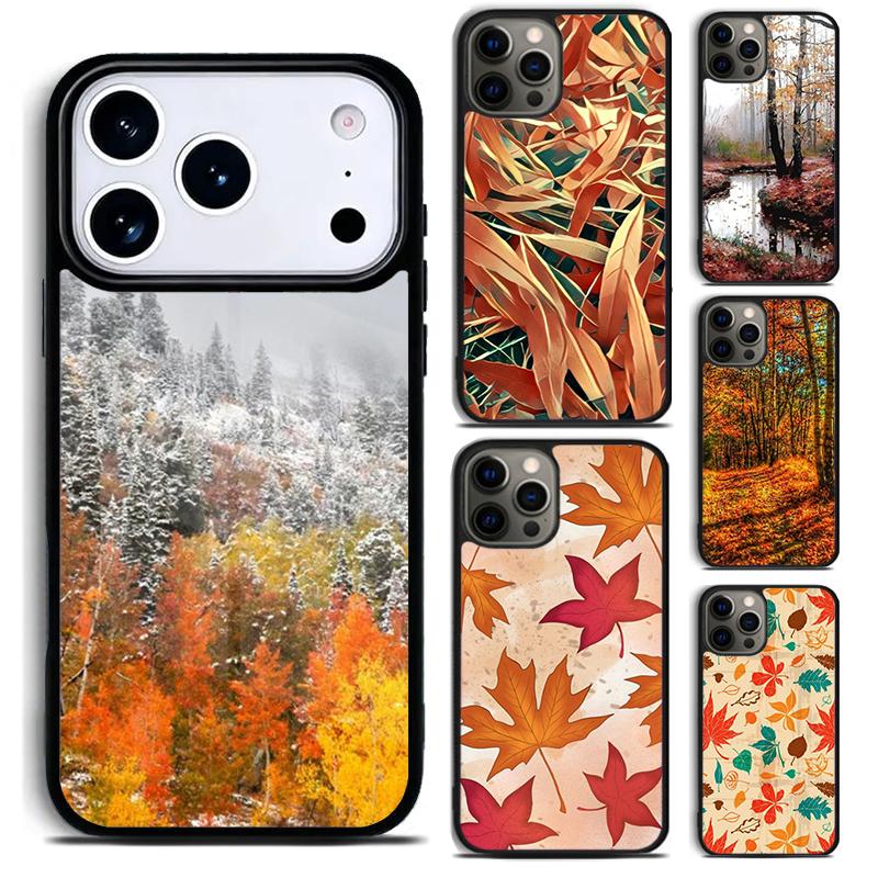 Осенний Арт Чехол для Телефона iPhone 17 16 15 Pro Max Air 14 13 12 11 Plus Ударопрочный Чехол