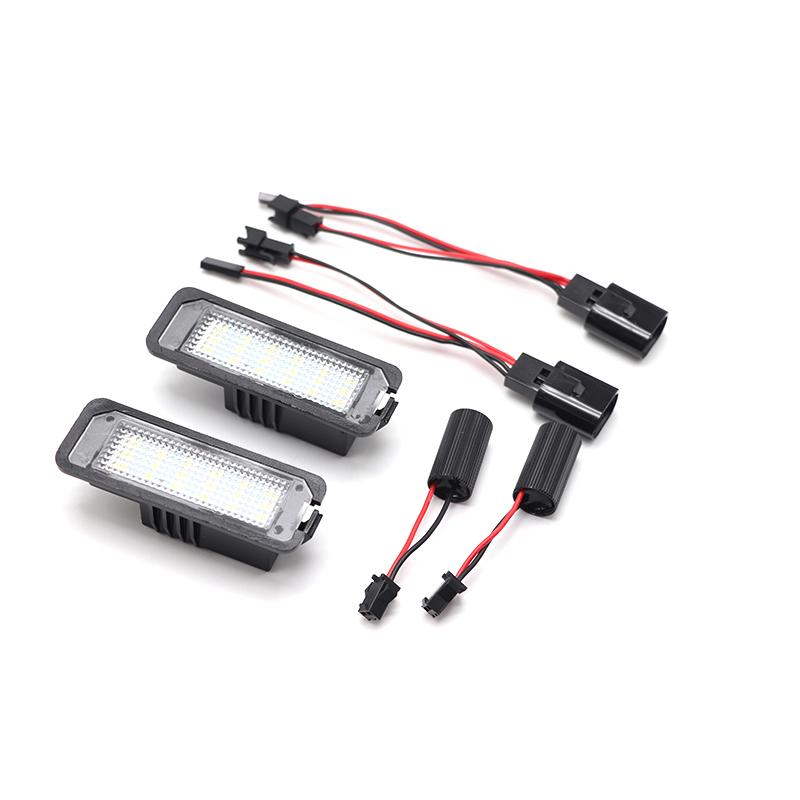 2 шт. светодиодные лампы освещения номерного знака для VW Passat B6 CC Eos Golf 4 5 6 7 MK7 Polo Superb Seat Leon Altea