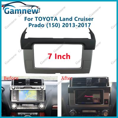7-дюймовая 2DIN автомобильная рамка для радиопанели для TOYOTA Land Cruiser Prado (150) 2013-2017 Комплект рамок Установить накладку Лицевая панель