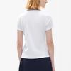 Fila Однотонная спортивная повседневная футболка-поло с коротким рукавом женские топы Белая F11W221104FWT