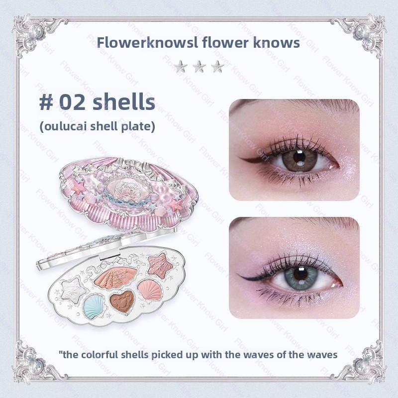 Flower Knows Палитра теней для век Черный Лебедь Балет Матовая Мелкий блеск Жемчужный Палитра для лица 6 цветов Блестящие тени для век