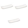 Setomonohonpo (Setomonohonpo) Set of 3 White Matte Crystal Serving Plates [24 X 8.7cm] | Ceramic Appetizer Plates