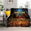 1PC Custom Name Autumnal Deer Forest Scene blanket versatile,all-season throw suitable for the living room,bedroom,camping,travel,and gift