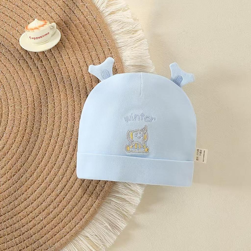 Pure Cotton Double Layer Newborn Hat for 0-3 Months, Suitable for Autumn/Winter