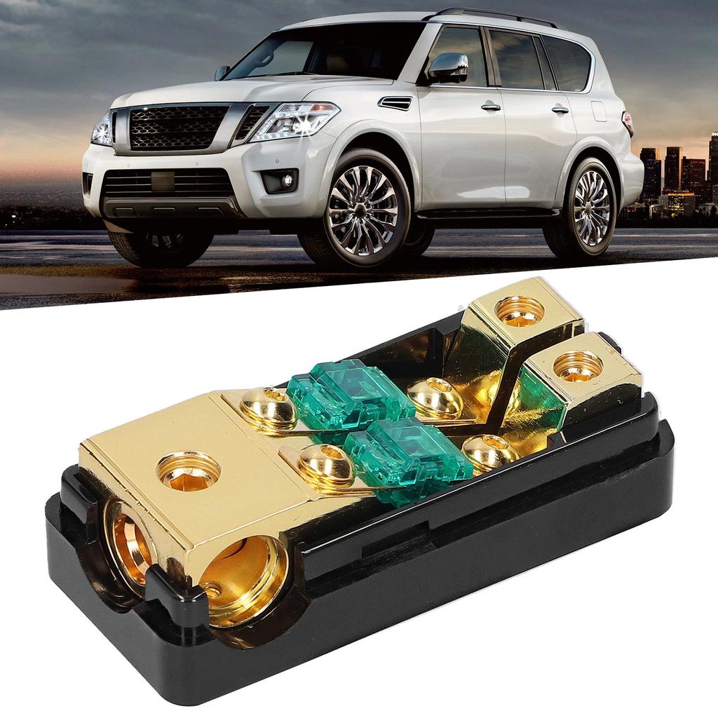 1 In 2 Out 0 4 AWG To 4 8 AWG Audio Power Fuse Holder Box with Transparent Cover for Car Truck Boat RV