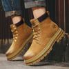 Мужские ботильоны с высоким берцем, короткие зимние ботинки, повседневная обувь из плюша для активного отдыха