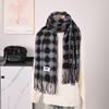 Высококачественный клетчатый шарф в корейском стиле: Теплая, Утолщенная Шаль, Похожая на Кашемир, для Студентов и Пар