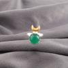 Зеленый Оникс Драгоценный Камень Серебро 925 пробы Ювелирное Изделие Ручной Работы Кольцо Подарок для Матери RR-58-22