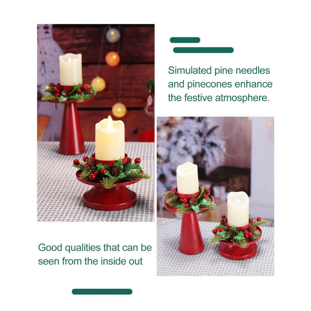 Christmas Candle Holder Christmas Themed Candle Holders Elegant Christmas Wreath Candle Holders for Dining Table for Wedding
