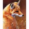 5D DIY Diamond Painting Diamond Embroidery Lonely Fox Full Display Circular Picture Of Rhinestones Decor Gift