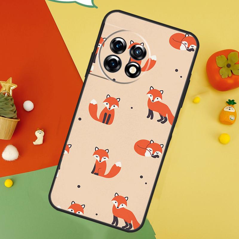 Мультяшные лисы Животный чехол для OnePlus Nord 5 CE 2 3 4 Lite N20 N30 OnePlus 15 13 12 11 10 10T 12R 13T 13R Чехол