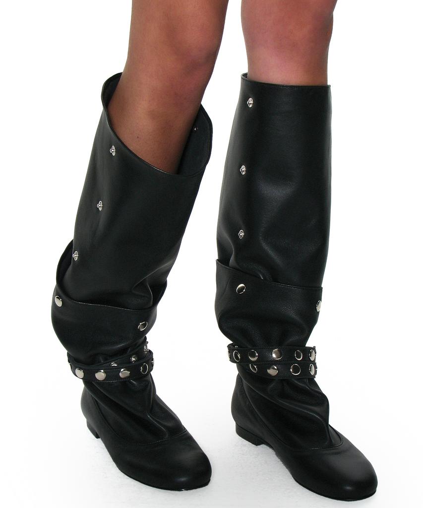 Partimento Women Multiway Slouch Flat Tall Boots_Black