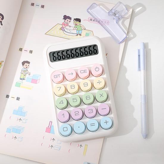 Yousheng 10 Digits Calculator with Big Button 15-Degree Tilt Design LCD Display Mechanical Switch Portable Aesthetic Calculator