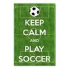 Painting KEEP CALM AND PLAY SOCCER Posters Wall Pictures For Living Room Football Field English Wall Art Decoration Canvas