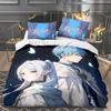 Аниме Frieren Комплект постельного белья для мальчиков и девочек Twin Queen King Size Пододеяльник Наволочка Кровать для мальчиков Взрослый Домашний текстиль