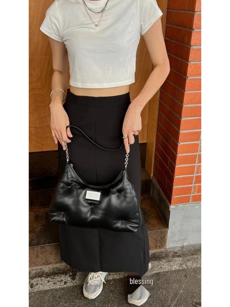 Нишевый дизайн Margiela Cloud Сумка подмышку - Мягкая, Пушистая, Большая вместимость, Модная, Универсальная плечевая сумка-цепочка